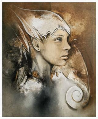 "Kobieta Elf", olej na pł&oacute;tnie 60x50cm