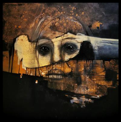 "Depersonalizacja", olej na pł&oacute;tnie 100x100cm

